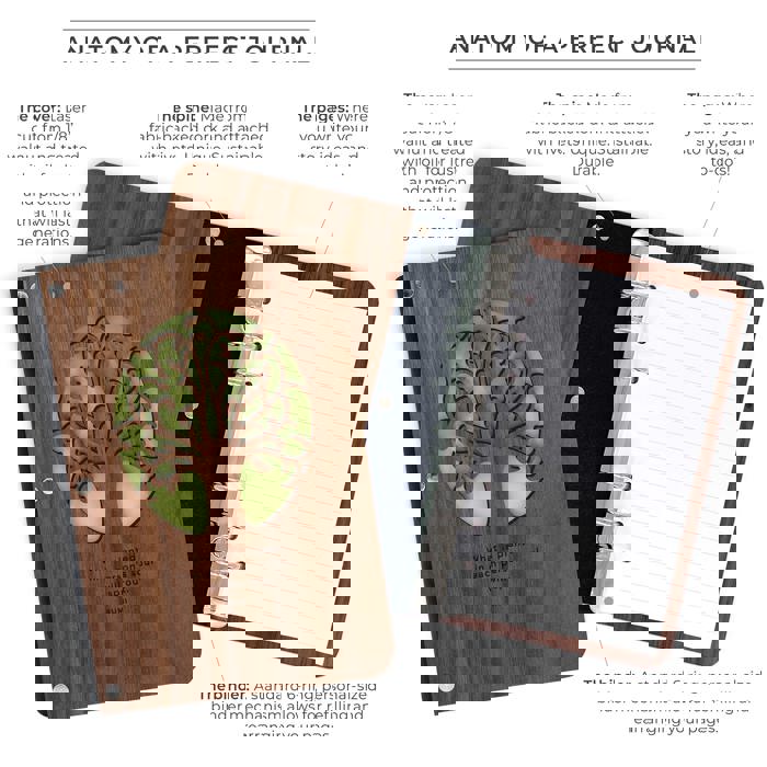 Personalized Wood Journal with Photo Sleeve - Tree of Life Design