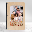 Maple (Light Wood) Not Personalized "Thanksgiving Recipes" Personalized Wood Recipe Book