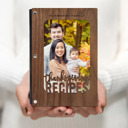 Walnut (Dark Wood) Personalized "Thanksgiving Recipes" Personalized Wood Recipe Book