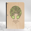 Maple (Light Wood) Not Personalized Personalized Wood Journal with Photo Sleeve - Tree of Life Design