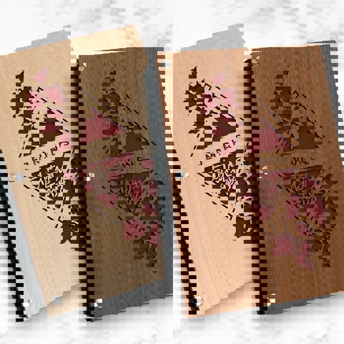 Personalized Wine Tasting Notes Wood Journal