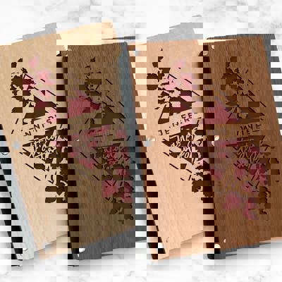 Personalized Wine Tasting Notes Wood Journal