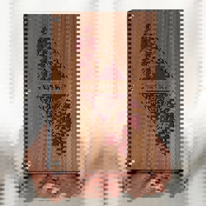 Personalized Wine Tasting Notes Wood Journal