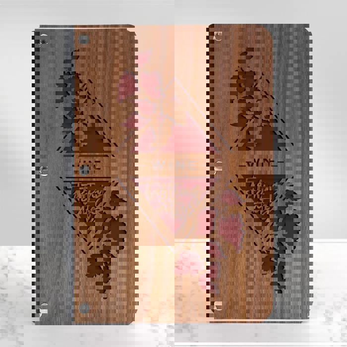 Personalized Wine Tasting Notes Wood Journal