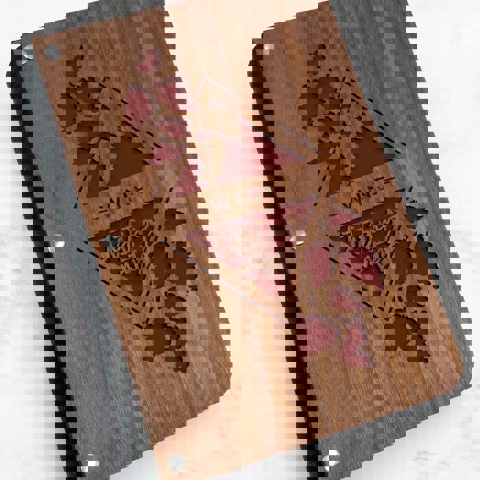 Personalized Wine Tasting Notes Wood Journal