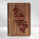 Walnut (Dark Wood) Not Personalized Personalized Wine Tasting Notes Wood Journal