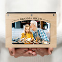 Maple (Light Wood) Personalized Personalized Wood Recipe Book with Photo Sleeve, Arc Design