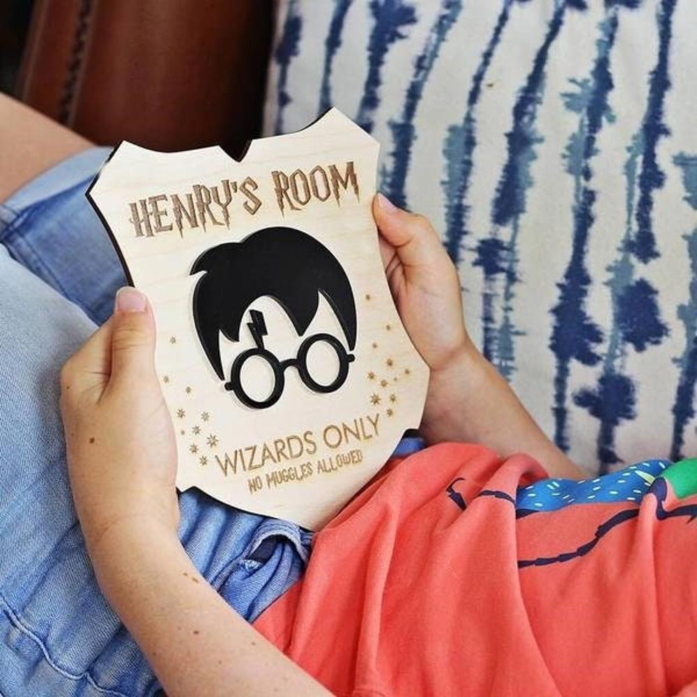 Personalized Harry Potter Wizard Office/Room Sign - Custom Magic Decor for True Fans