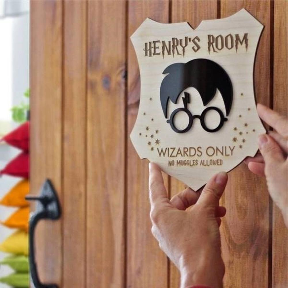 Personalized Harry Potter Wizard Office/Room Sign - Custom Magic Decor for True Fans