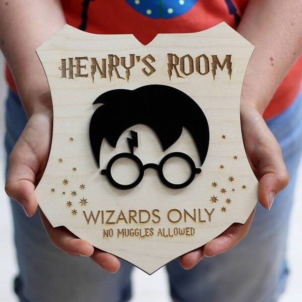 Personalized Harry Potter Wizard Office/Room Sign - Custom Magic Decor for True Fans