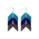  Team Color Leather Earrings - Handmade Sports Fan Jewelry - Customizable Leather Earrings in Your Team's Colors