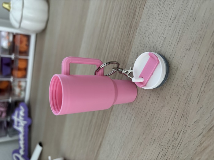 Miniature tumbler keychain Pink