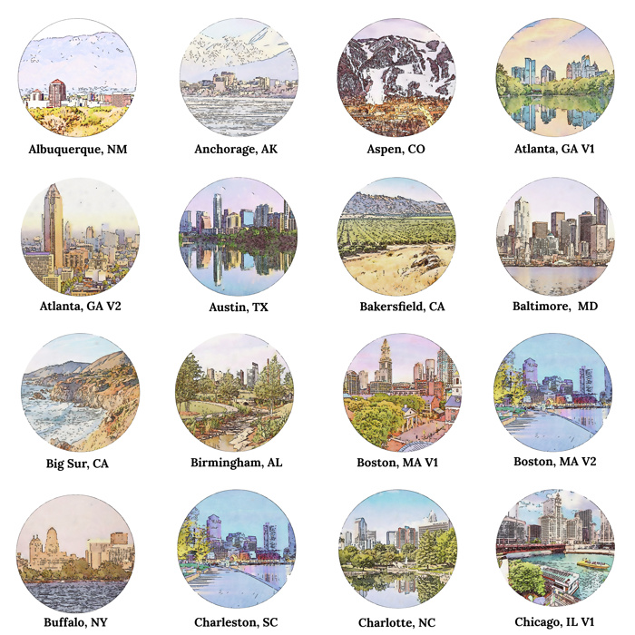 Personalized City Prints | 80 US City Options