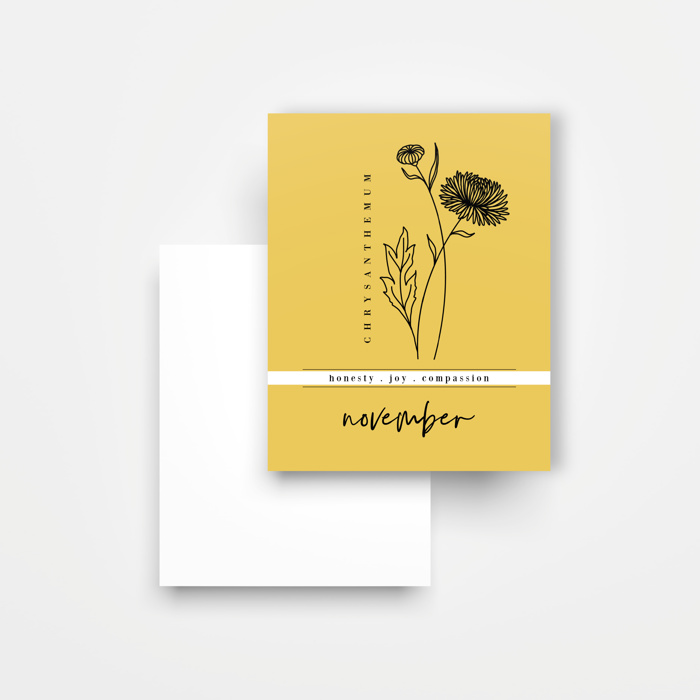 8 Pk Birth Flower Note Cards + Envelopes | Pick Your Pack