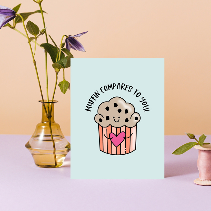 12 Pk Punny Valentines Cards + Envelopes - Blank Love Notes for Foodies, Lovers, & Friends