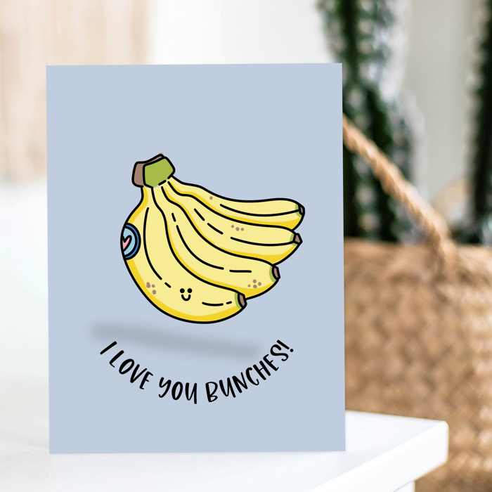 12 Pk Punny Valentines Cards + Envelopes - Blank Love Notes for Foodies, Lovers, & Friends