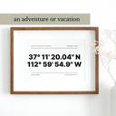  Personalized GPS Print | Custom Location Gift for Couples Wedding Special Occasion Memorial 