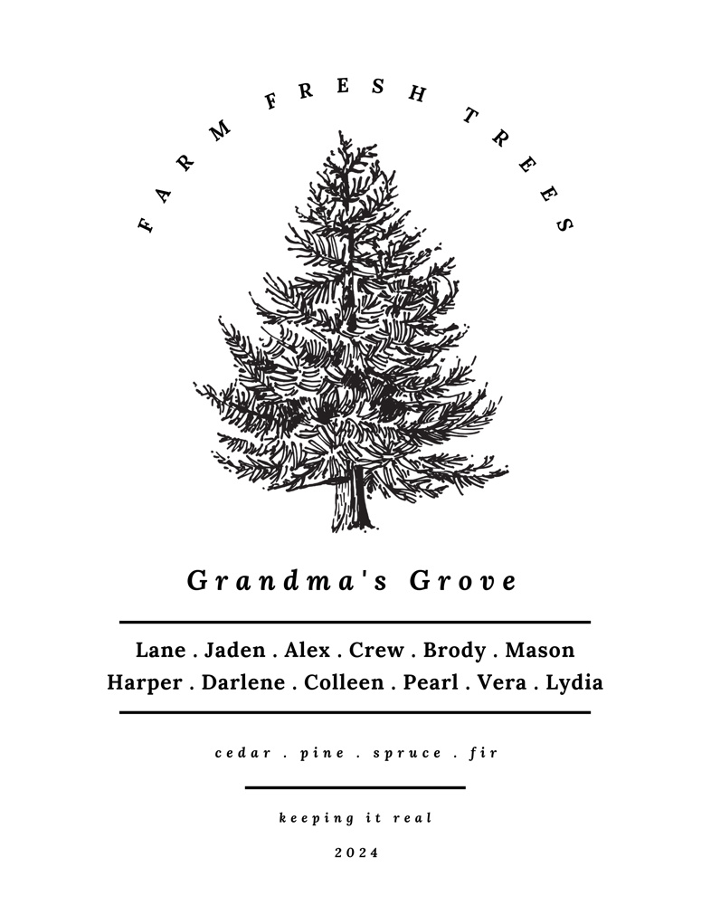 Custom Family Tree Farm Print | Up to 25 Names