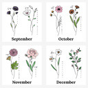  Birth Flower Bunch Print | Custom Family Garden Art Up to 5 Flowers