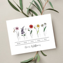  Birth Flower Bunch Print | Custom Family Garden Art Up to 5 Flowers