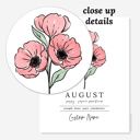  Personalized Name Birth Flower Print | Unframed Art Hand Illustrated Florals