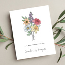  Birth Flower Bouquet Print | Up to 5 Flowers