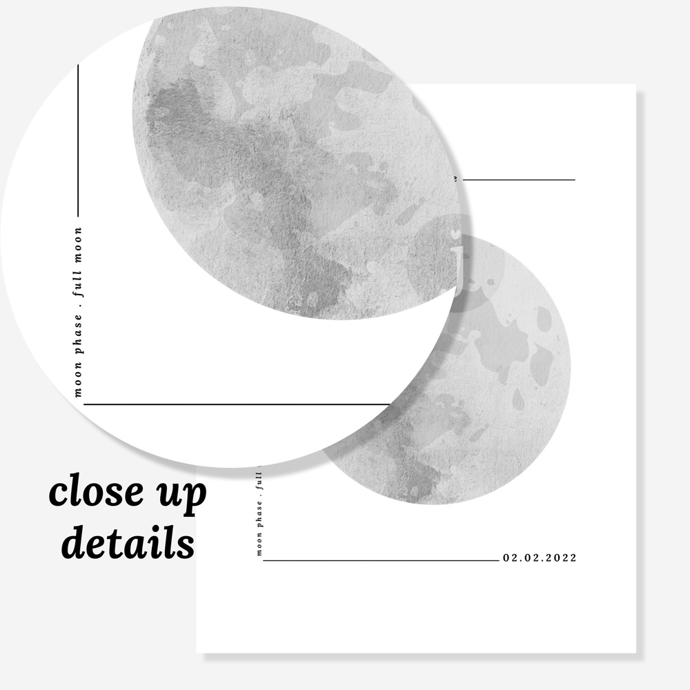 Personalized Moon Phase Unframed Print