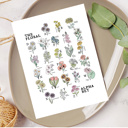  Floral Alphabet Art Print | Unframed Illustrated Wall Decor