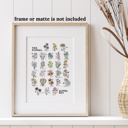  Floral Alphabet Art Print | Unframed Illustrated Wall Decor