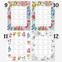  2025 At A Glance Calendar Prints | 12 Floral Options