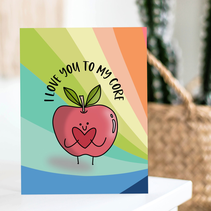 8 Pk Punny Valentines Cards with Envelopes - Blank Love Notes - Food, Love, Humor 