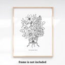  Custom Birth Flower Bouquet Up to 8 | Personalized Floral Gift