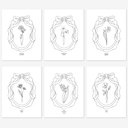  Birth Flower Prints | 2 Pk Simple Sketch Floral Wall Decor