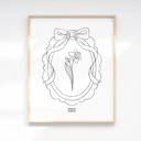  Birth Flower Prints | 2 Pk Simple Sketch Floral Wall Decor