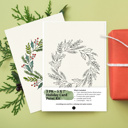  Paintable 5X7" Holiday Cards + Envelopes | 3 Pre-Sketched Christmas Note Cards | DIY Art Set