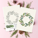  Paintable 5X7" Holiday Cards + Envelopes | 3 Pre-Sketched Christmas Note Cards | DIY Art Set