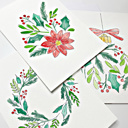  Paintable 5X7" Holiday Cards + Envelopes | 3 Pre-Sketched Christmas Note Cards | DIY Art Set