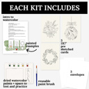  Paintable 5X7" Holiday Cards + Envelopes | 3 Pre-Sketched Christmas Note Cards | DIY Art Set