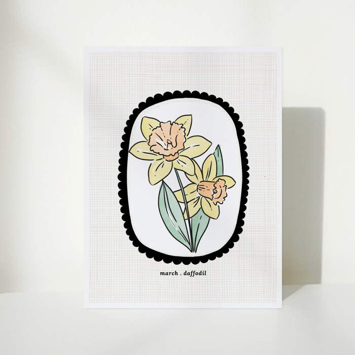 6 Birth Flower Cards 5X7" + Envelopes | Pick Your Pack