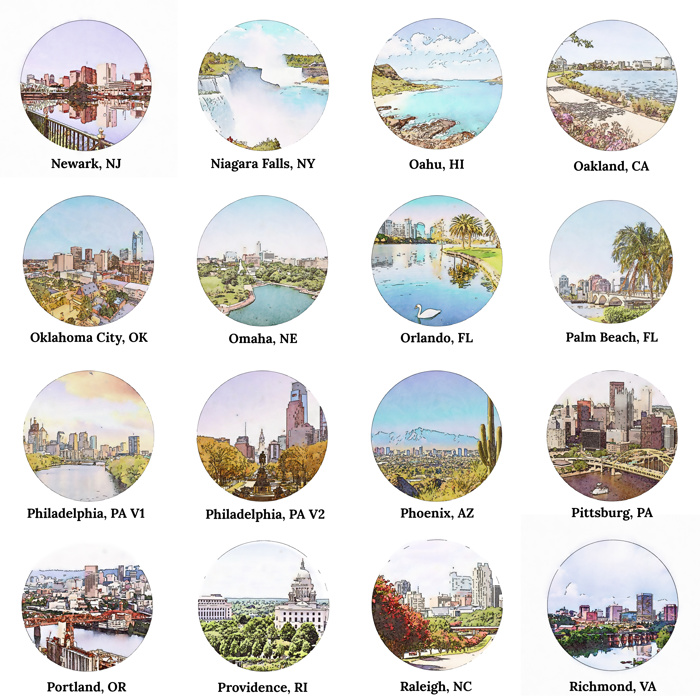 Personalized City Prints | 80 US City Options