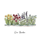  Birth Flower Garden Art Print | Up to 12 Flowers