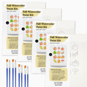  Fall Themed DIY Paint Kit | 8X10" Pre Sketched Image Brush Paints Mixing Palette, Just Add Water | Single, Couples, Group Packs for a Fun Paint Party