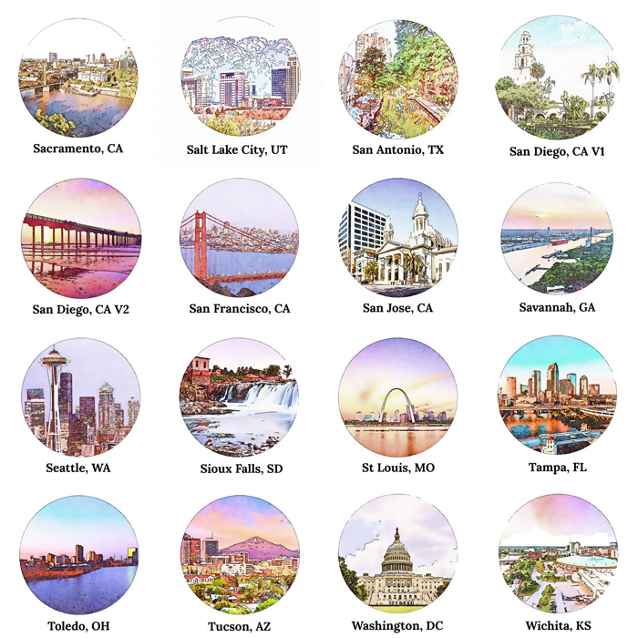 Personalized City Prints | 80 US City Options