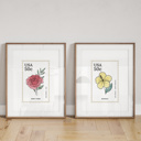  State Flower Stamp Prints | Hand Illustrated Watercolor Floral Art