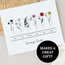  Birth Flower Bunch Print | Up to 6 Flowers