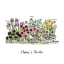  Birth Flower Garden Art Print | Up to 12 Flowers