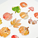  Fall Themed DIY Paint Kit | 8X10" Pre Sketched Image Brush Paints Mixing Palette, Just Add Water | Single, Couples, Group Packs for a Fun Paint Party