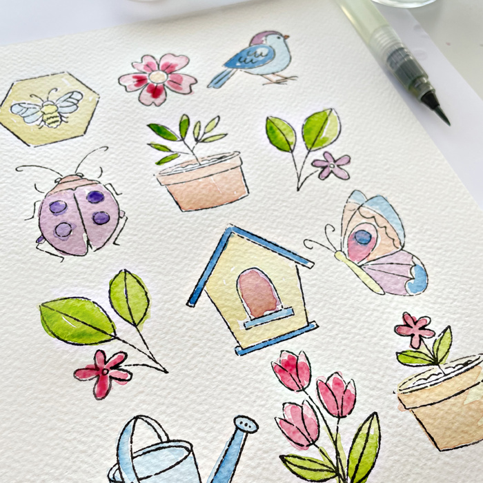 Spring Watercolor Paint Kit | All In One Art Gift Set | Just Add Water