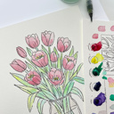  Tulip Bouquet Watercolor Paint Kit | Just Add Water 