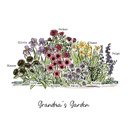  Birth Flower Garden Art Print | Up to 12 Flowers